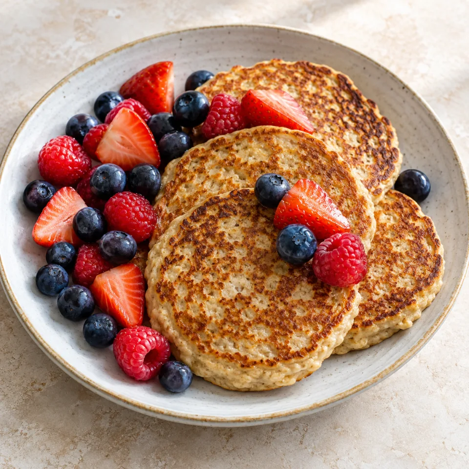 Tortitas de plátano y avena