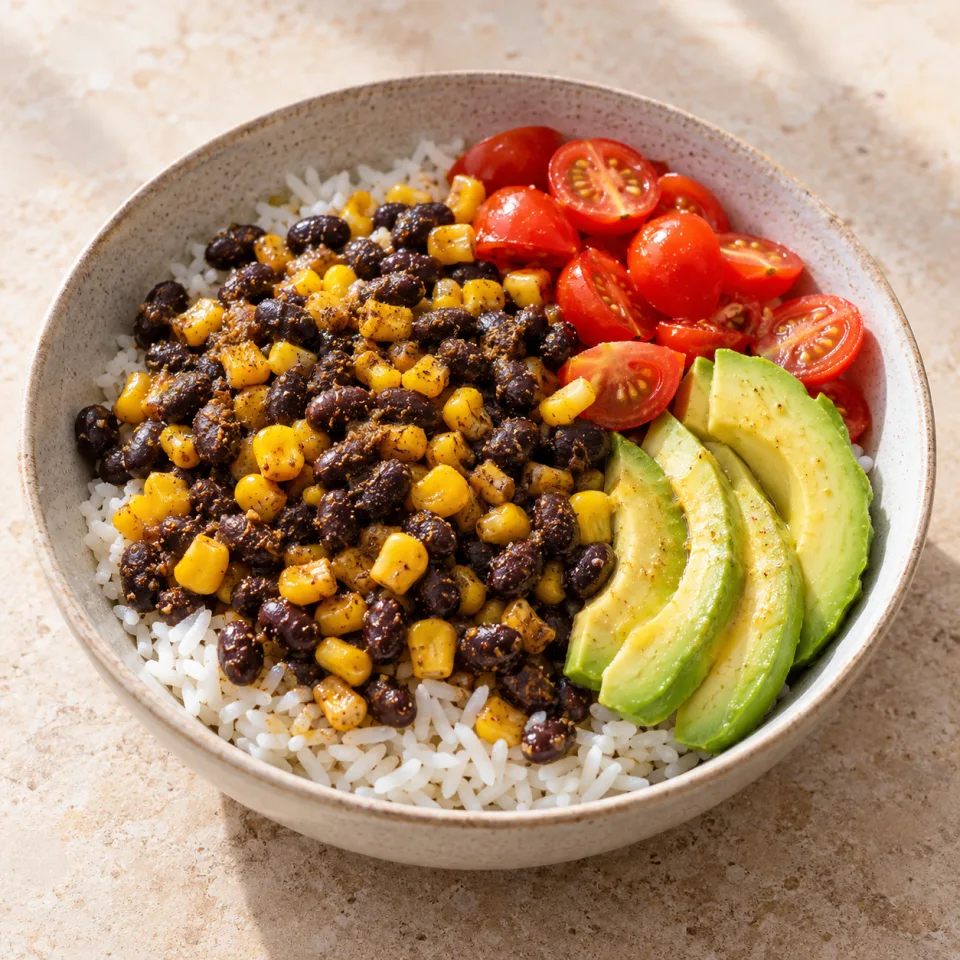 Bol burrito con frijoles negros