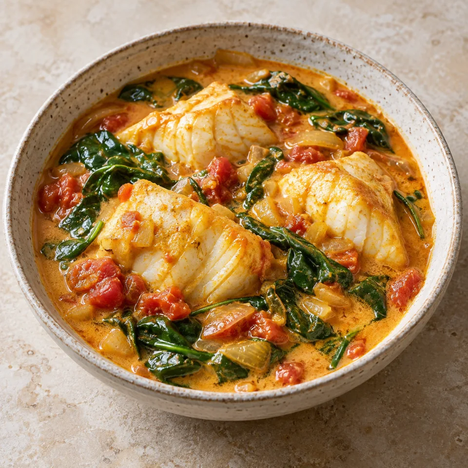 Curry de bacalao fresco con coco