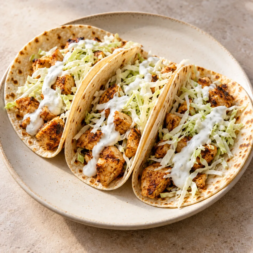 Tacos de poulet au cumin