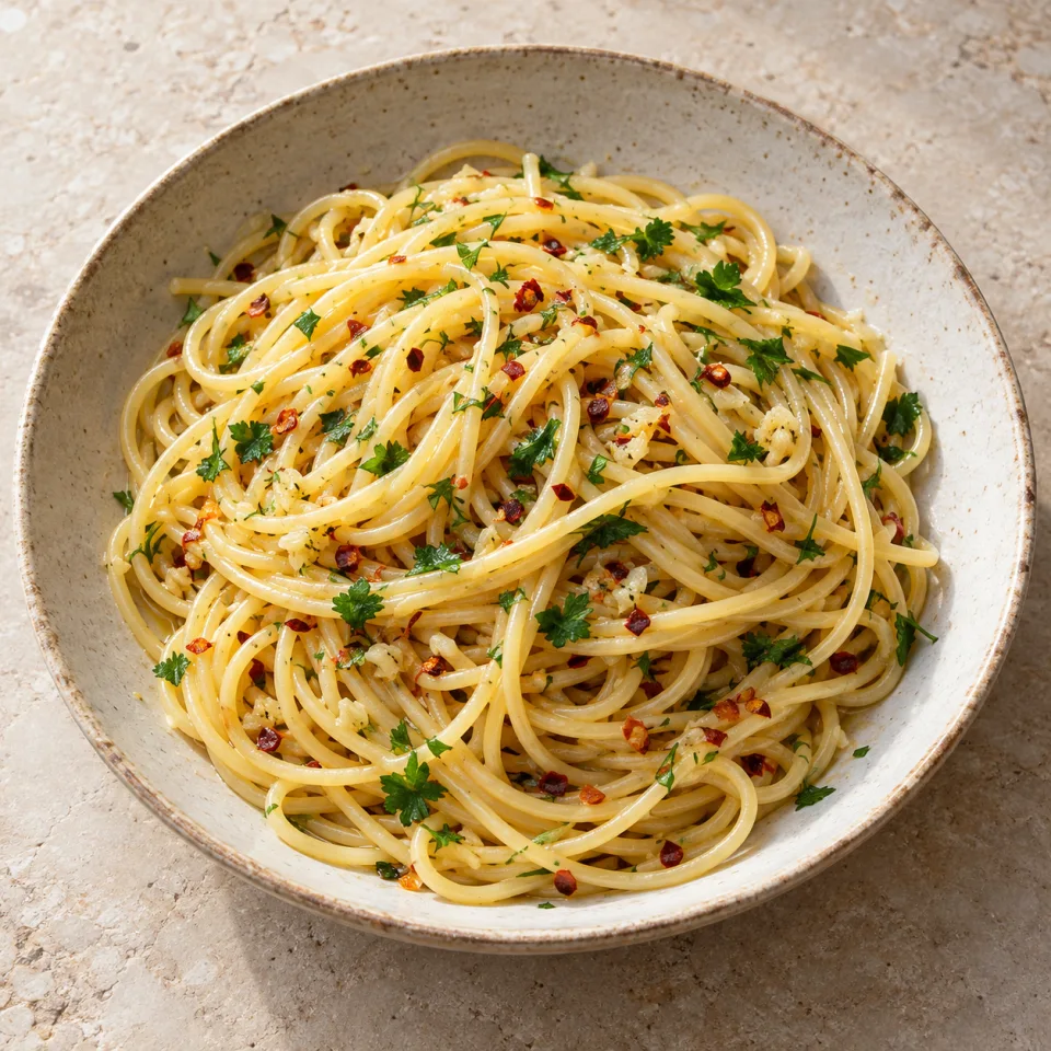 Spaghetti à l’ail et au piment