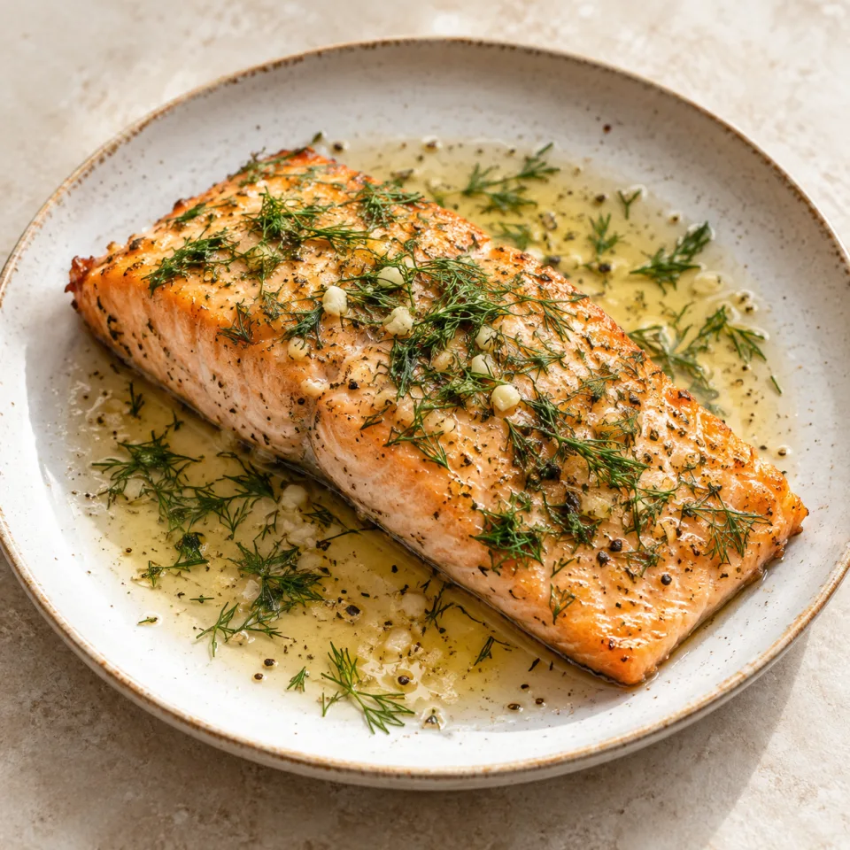 Saumon au four, citron et aneth