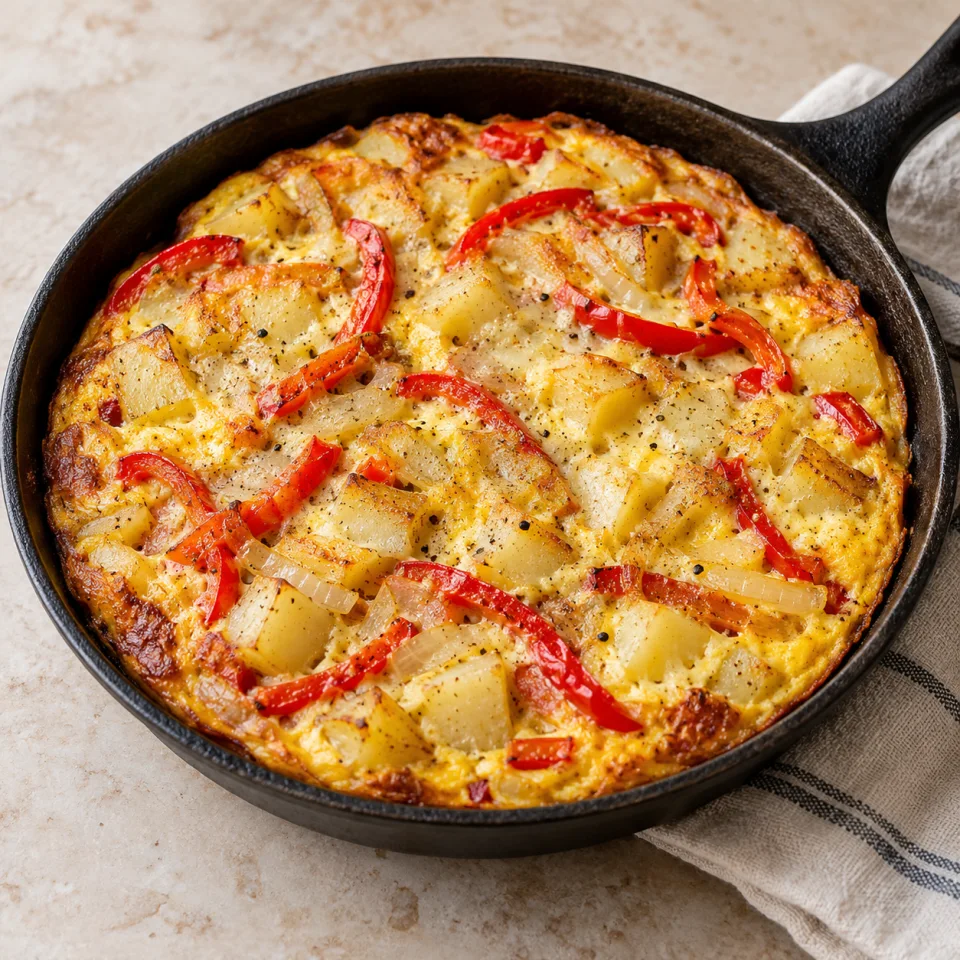 Frittata de patata y pimiento