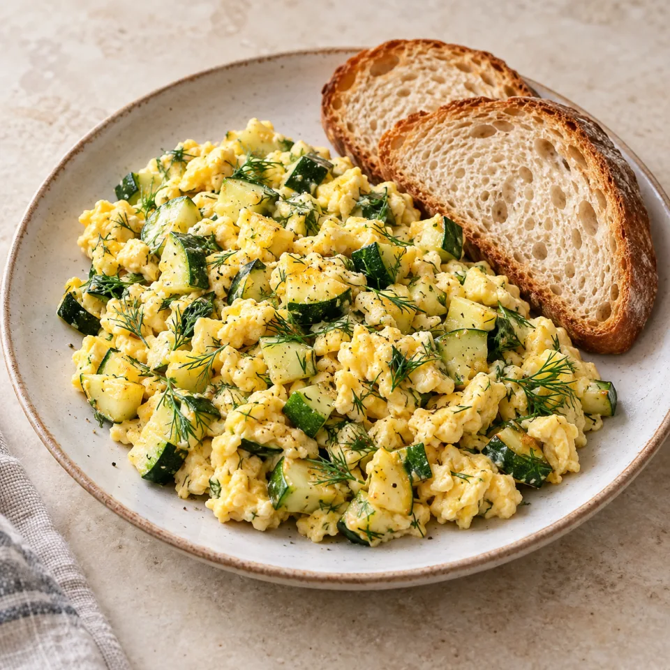 Œufs brouillés aux courgettes